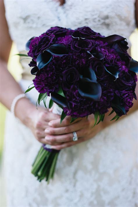 black and purple wedding bouquets|purple and black wedding decor.